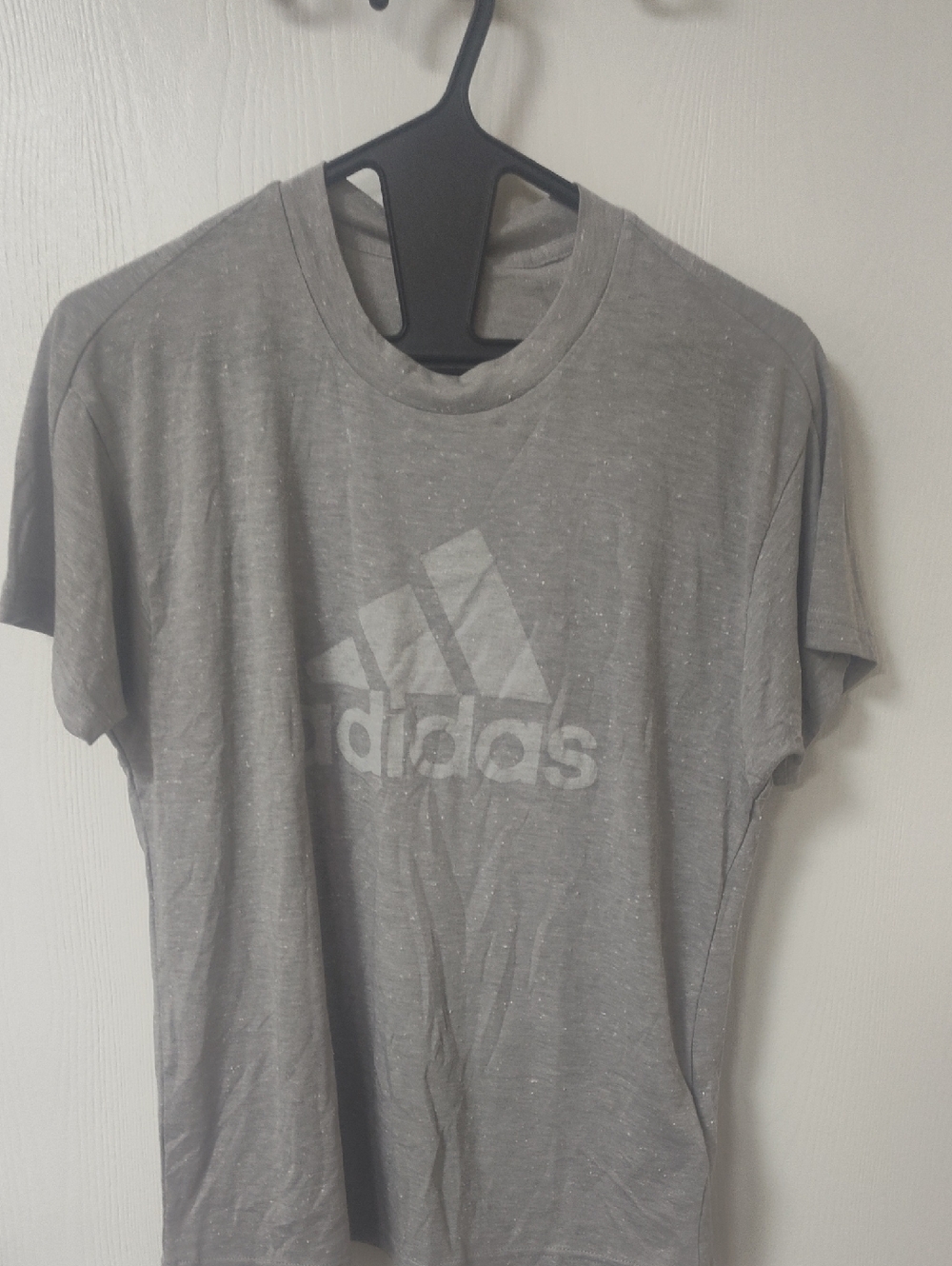 adidas Gray Heather Logo Short Sleeve Tee